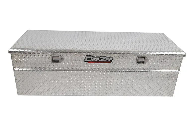 DZ8560W – DEE ZEE Tool Box, Fifth Wheel Single Lid Diamond Tread Silver Aluminum 60 Inch Length x 24 Inch Width x 18....